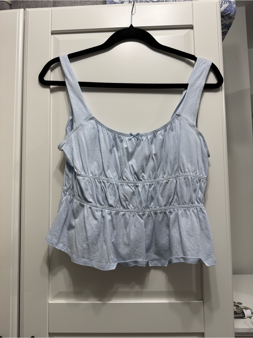 Sunday Best Pale Blue Ruffled Camisole